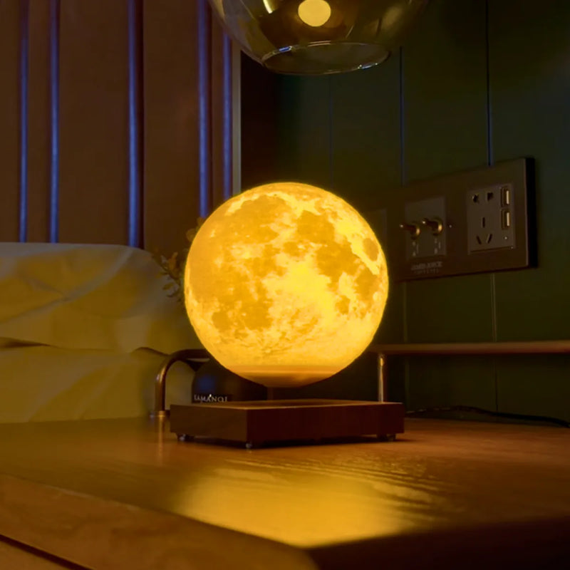 Lunara Moon Lamp bright yellow glow in dark room